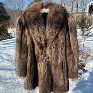 Luxurious Vintage Brown Fur Coat